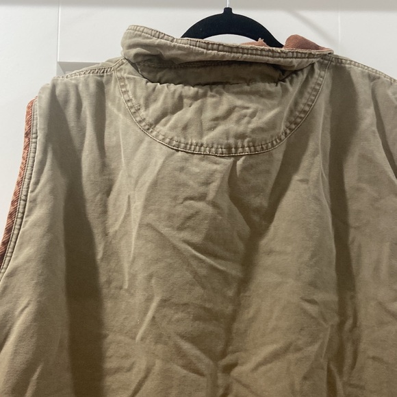 Wrangler Hero Vest Mens Green Aged Faded workforce Full Zip Sherpa Lined Sz 3XL - Picture 15 of 16